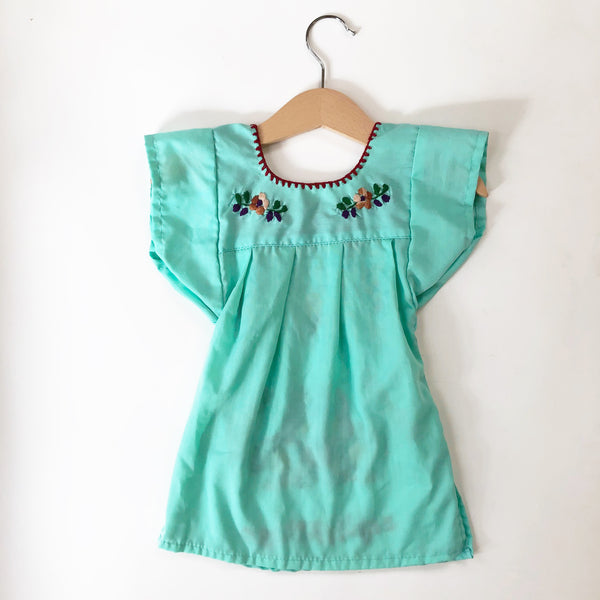 Oaxacan Embroidered Vintage Baby Dress size 6-12 months