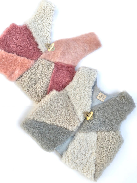 Limited Edition Patchwork Shearling vest