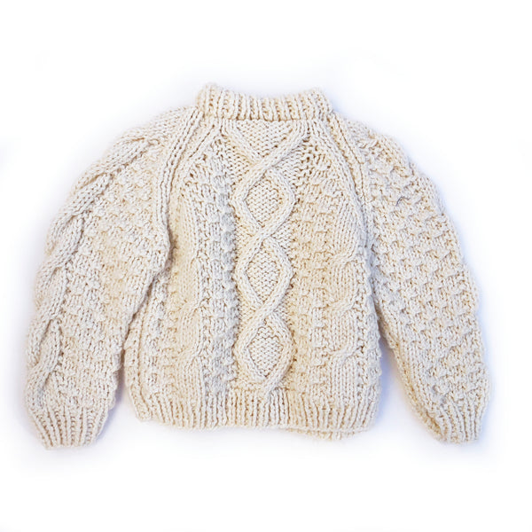 Hand knit Arran cardigan size 3-4