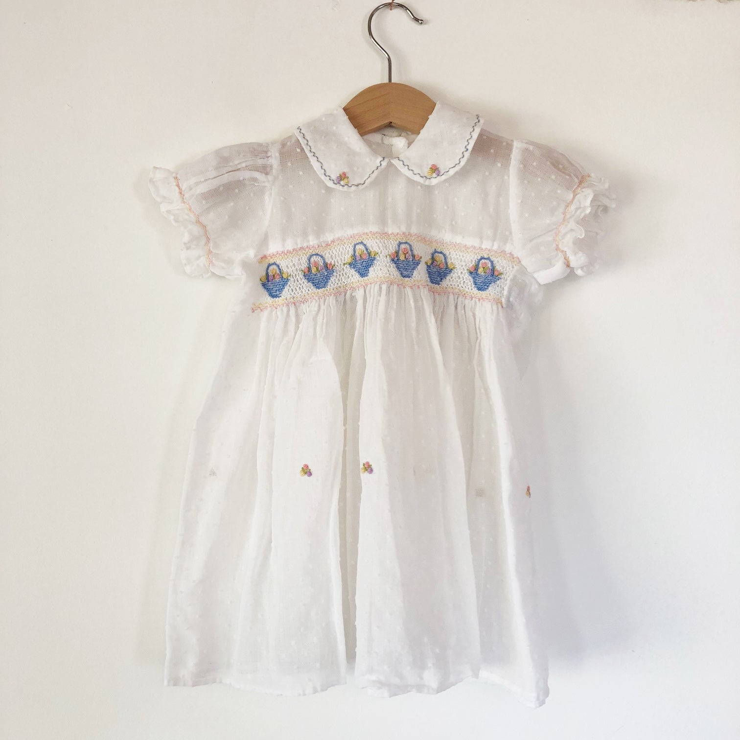 Embroidered Little Polka Dot Dress size 12 months
