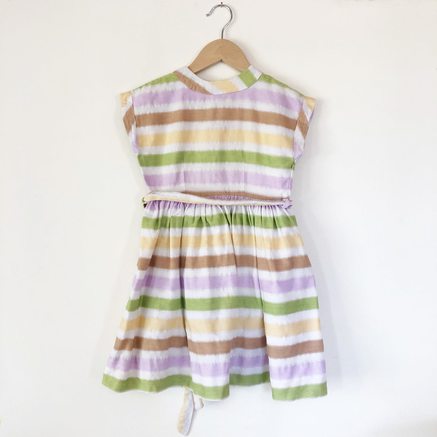 Beautiful 40's Stripe Cotton Poplin Dress size 3-4