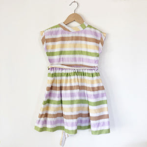Beautiful 40's Stripe Cotton Poplin Dress size 3-4