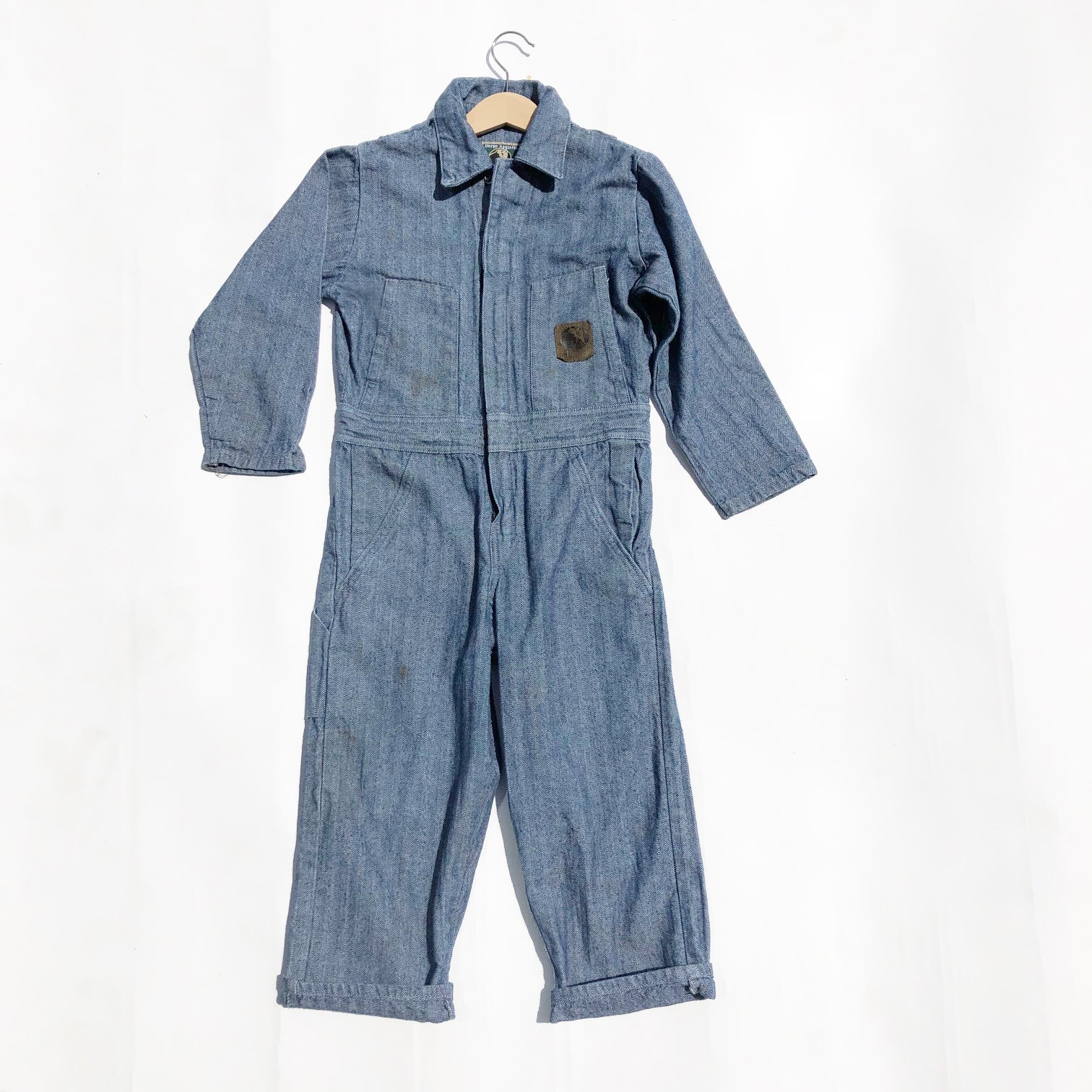 The Perfect Vintage Coveralls in Hickory Herringbone Fabric size 7-9