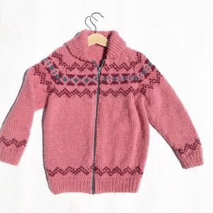 Vintage Cowichan knit Cardigan size 7-8