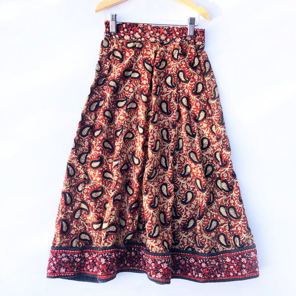 Vintage Indian Block Skirt Size 7-8