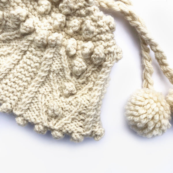 Baby vintage Arran Knit Hat size 9-12 months