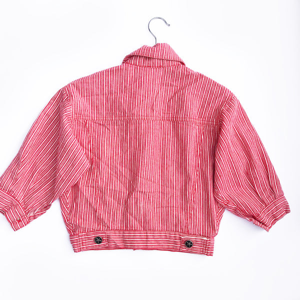 Vintage Hickory Stripe Denim Jacket Size 5-6