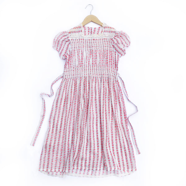Smocked Vintage 1930's Tea Dress Size 10-12