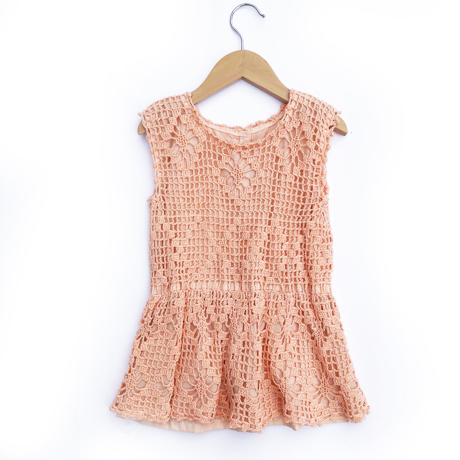 Pretty Vintage Crochet Dress Size 18-24 months