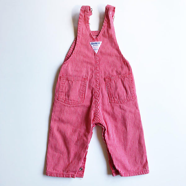 Osh Kosh Hickory Stripe overalls size 12-18 months