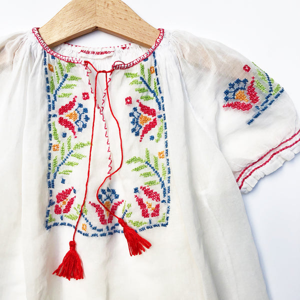 Stunning 30's Embroidered Peasant Dress size 18months -3yrs