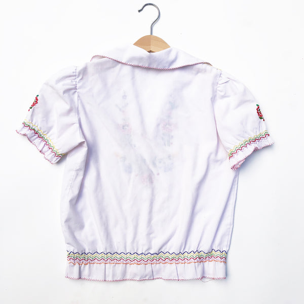 Embroidered Peasant blouse size 12-14yrs