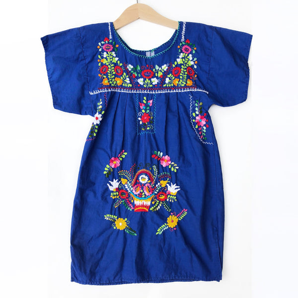 Oaxacan Embroidered Dress Size 7-8
