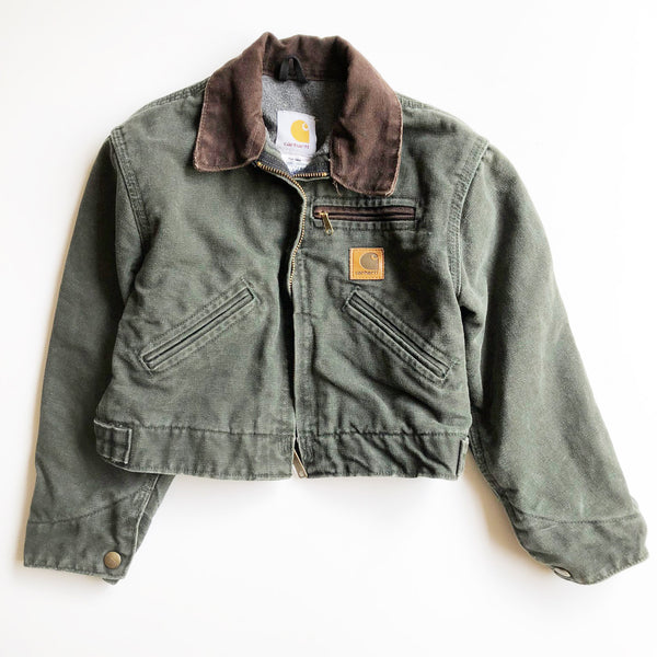 Carhartt Vintage Green Zip Jacket size 4-5
