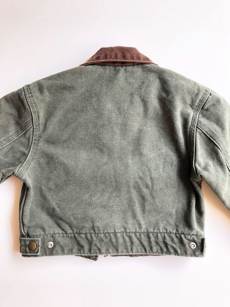 Carhartt Vintage Green Zip Jacket size 4-5