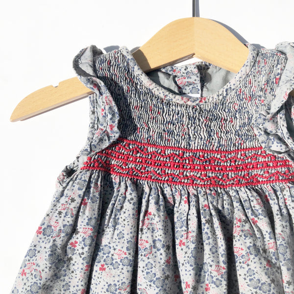 Little Ditsy Smocked Dress with Ruffles Size 6-12months