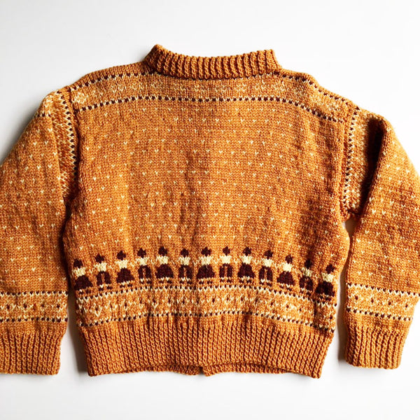 Fairisle Norwegian hand knit sweater size 8-10