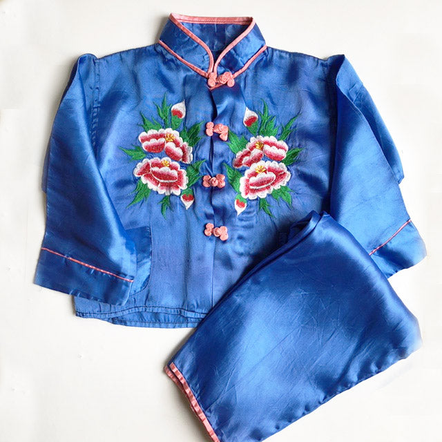 Embroidered Floral Pajama set size 4-5