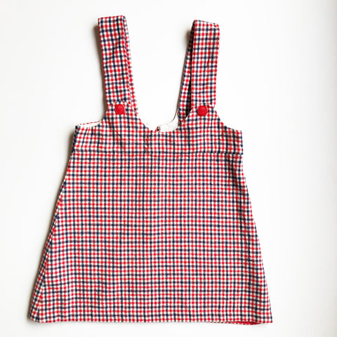 Little Wool Check Pinafore size 2-3