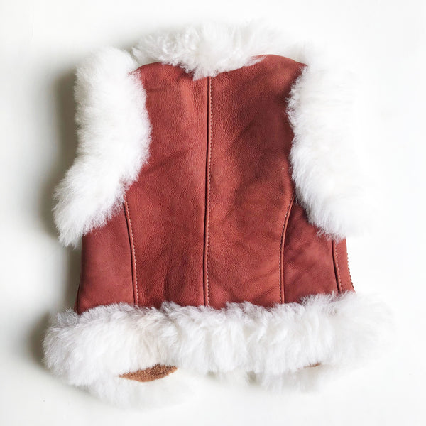 Suede and Faux Shearling Vest size 3-4