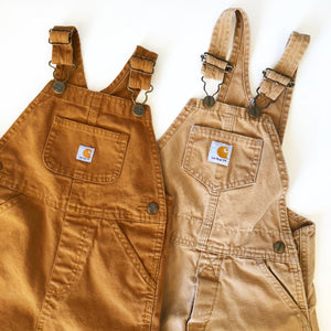 2 Pairs of Carhartt overalls size 3 and 5