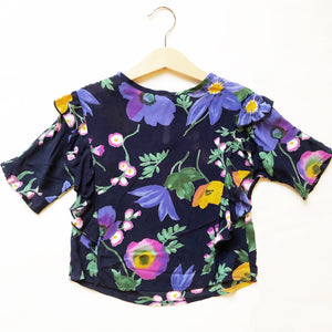 Ava Re-purposed Ruffle Blouse in Floral Georgette size 4
