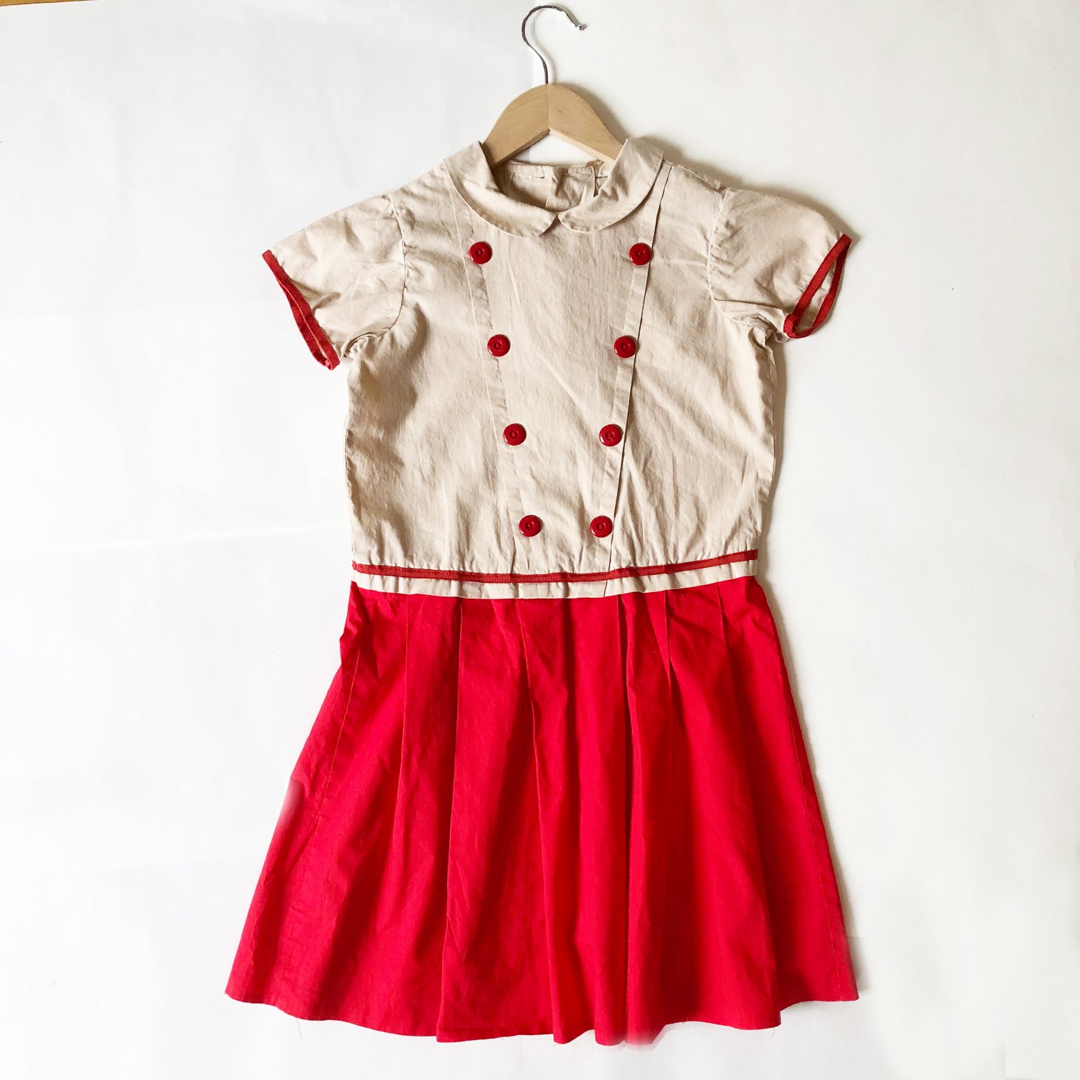 Pretty Red And Cream Dress size 5-6
