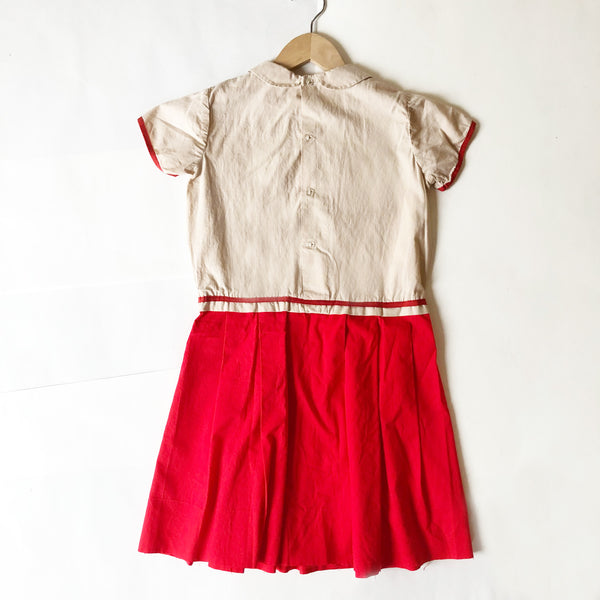 Pretty Red And Cream Dress size 5-6