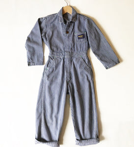 Osh Kosh Hickory stripe Playsuit Size 3-4.