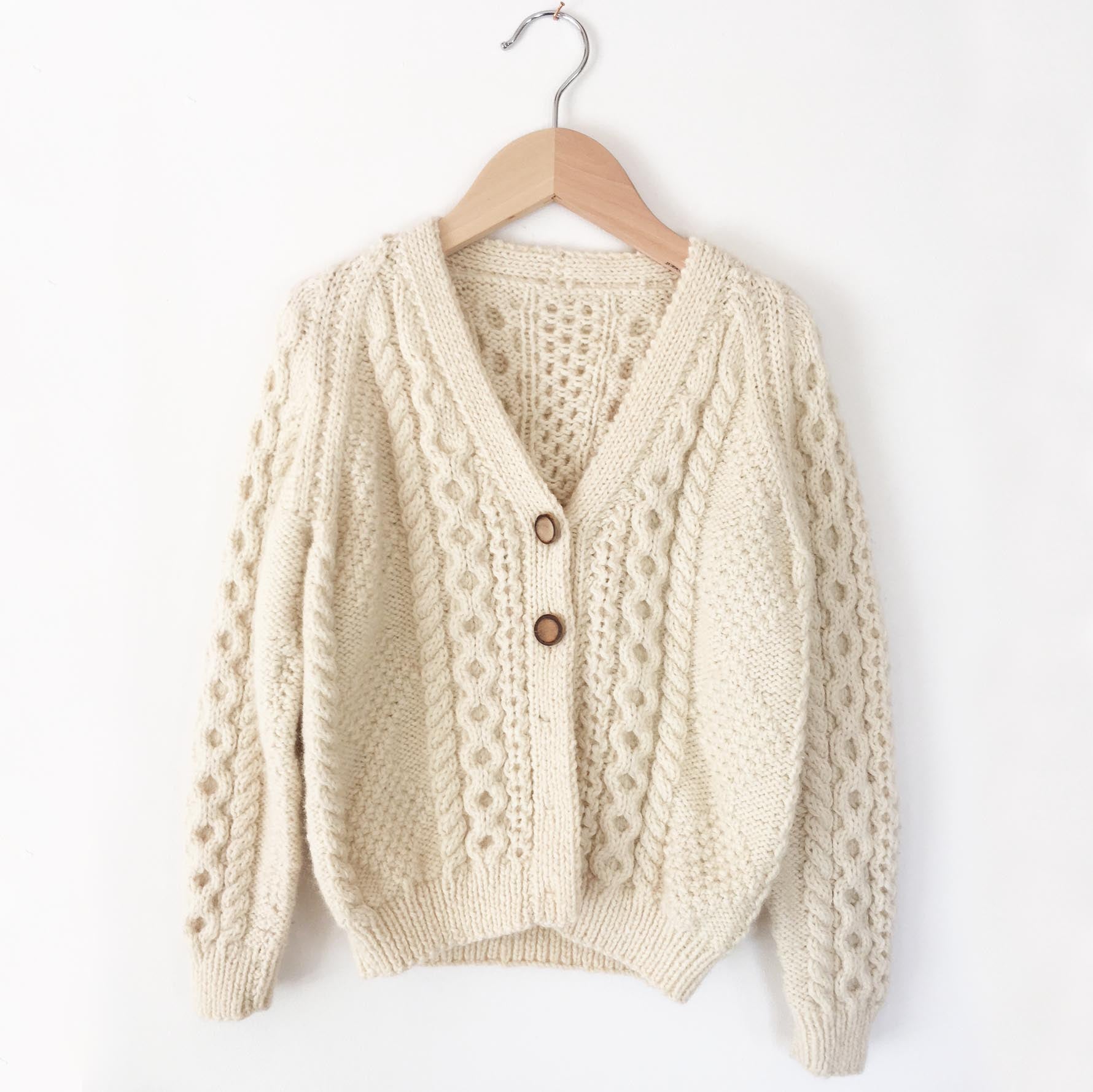 Arran hand knit sweater size 4-6