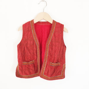 Vintage Quilted India Vest size 2