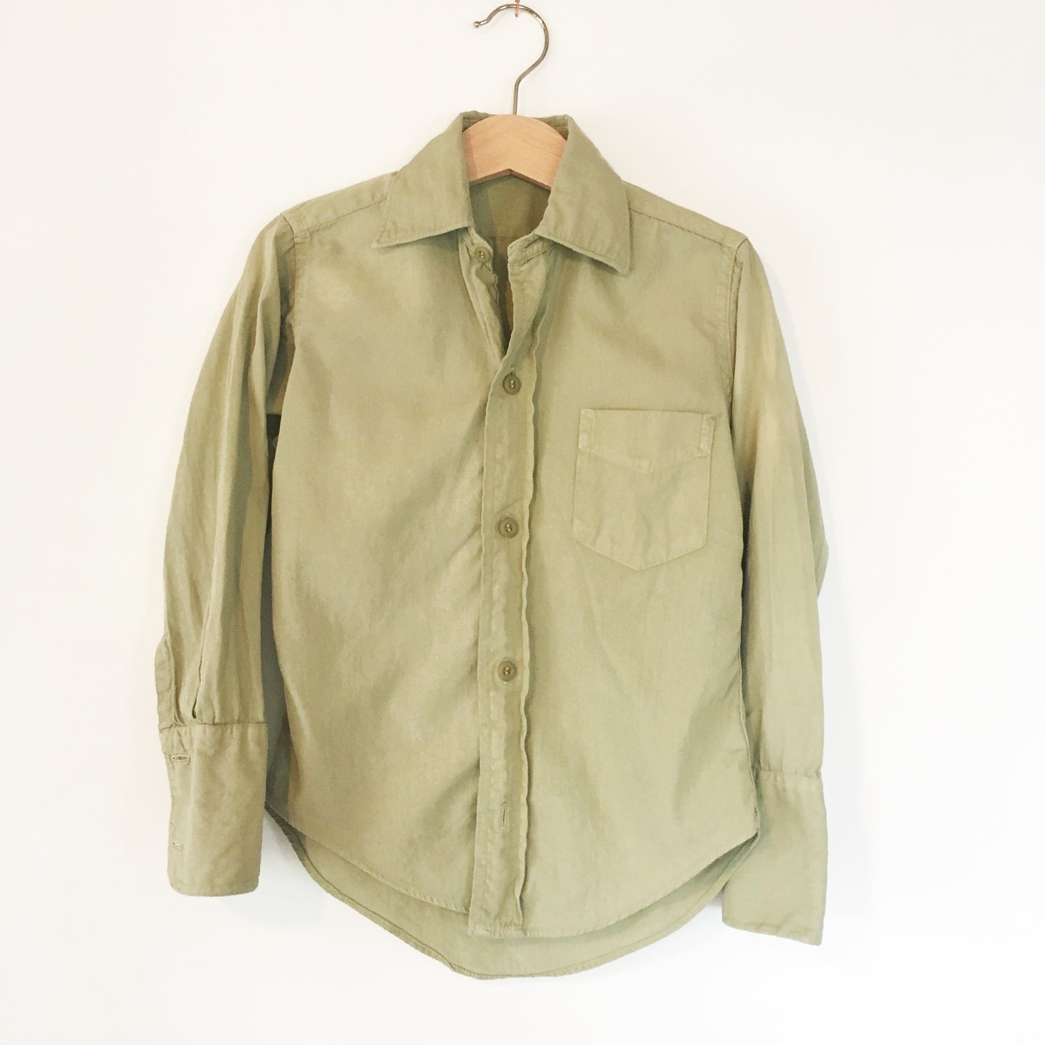 Softest Vintage Sage Shirt size 6