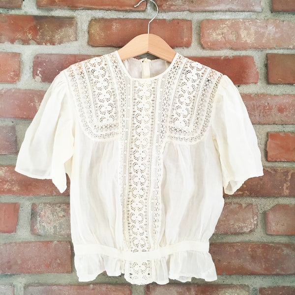 Victorian lace cutwork blouse size 8