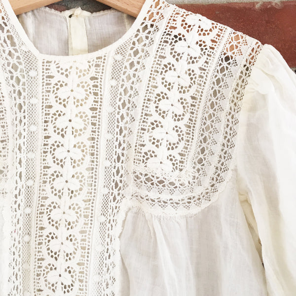 Victorian lace cutwork blouse size 8