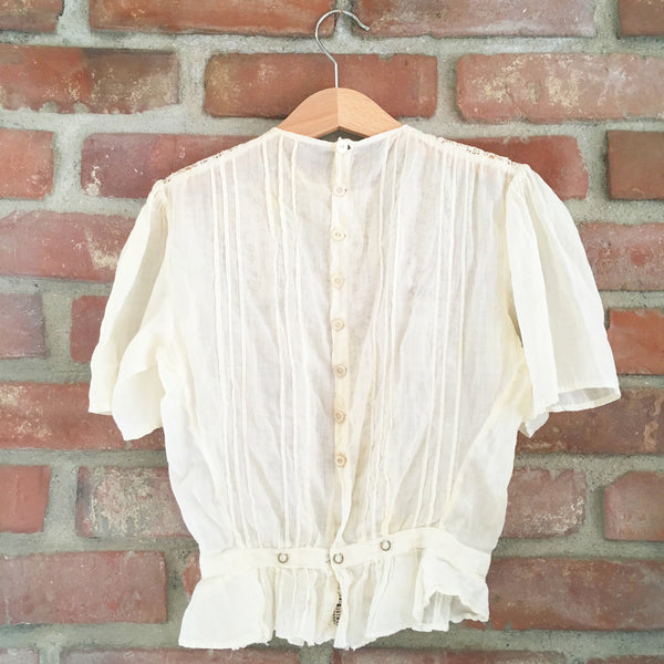 Victorian lace cutwork blouse size 8