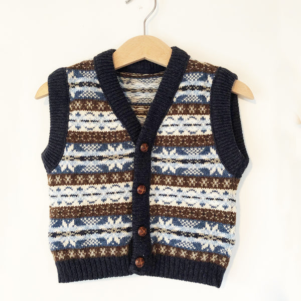Little Fairisle Knit Vest size 1-2T