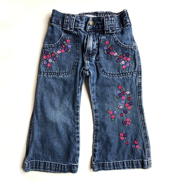 Vintage Oshkosh embroidered jeans size 12-18 months