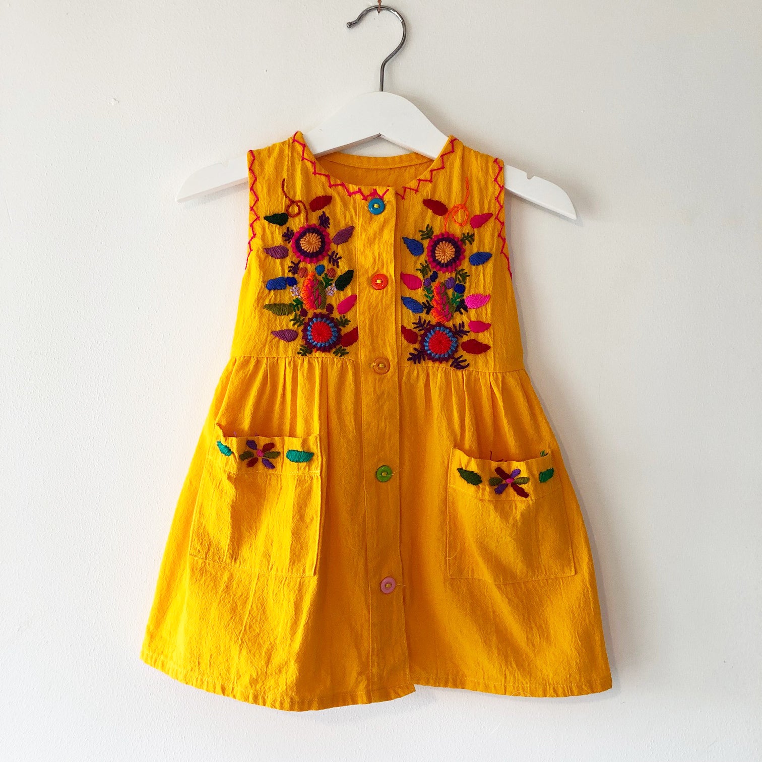 Oaxacan Embroidered Dress Size 1-2