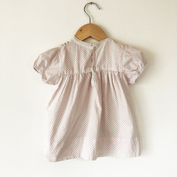 Baby Polka Dot dress with trim Size 6-12 months