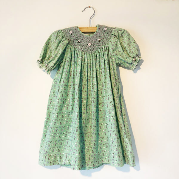 Little Ditsy Smocked dress size 1-2