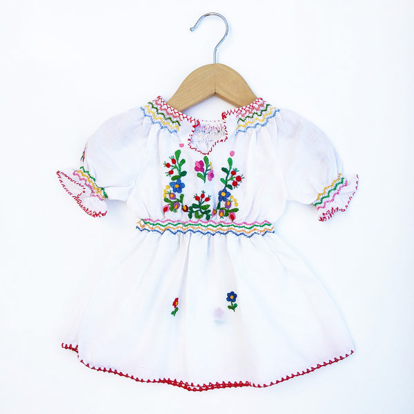 Perfect Embroidered Baby Peasant Dress size 3-6 months