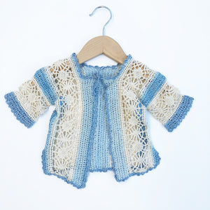 Vintage Baby Crochet Cardigan Size 3-6 months