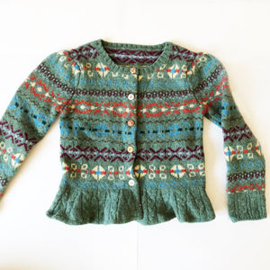 Vintage Fairisle Knit Cardigan size 1-2