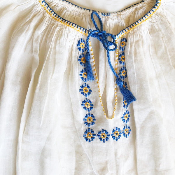 Vintage Hungarian Embroidered Peasant Dress size 2
