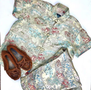 Beautiful vintage Cheongsam Pajama size 8