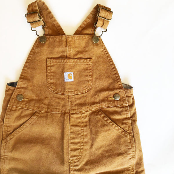 Carhartt Plaid Lined Overalls size 3