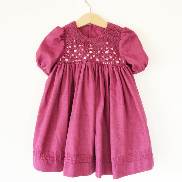 Smocked Dress with Puff Sleeves Size 12-18 months
