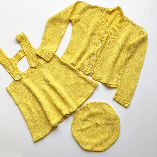1930's One Of A kind vintage 3 peice knit set size 2T-3T