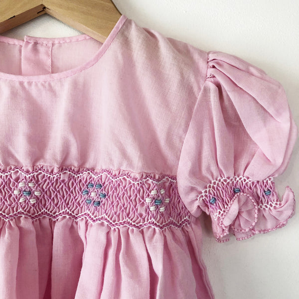 Little Smocked baby dress size 6-12 months