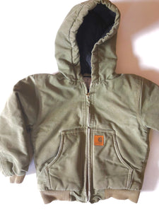 Carhartt Khaki Hooded Jacket size 6
